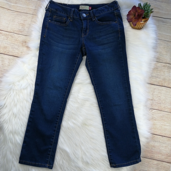 SO Blue Cropped Jeans Size 5 - Picture 1 of 6